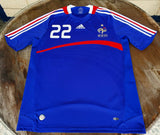 FRANCE 2007-EURO 2008 FRANK RIBERY 22 SHIRT ADIDAS MEDIUM JERSEY