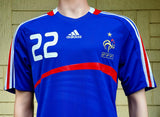 FRANCE 2007-EURO 2008 FRANK RIBERY 22 SHIRT ADIDAS MEDIUM JERSEY