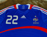 FRANCE 2007-EURO 2008 FRANK RIBERY 22 SHIRT ADIDAS MEDIUM JERSEY