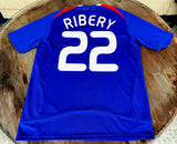 FRANCE 2007-EURO 2008 FRANK RIBERY 22 SHIRT ADIDAS MEDIUM JERSEY
