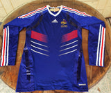 FRANCE 2010 -2011 HOME ADIDAS TECH-FIT JERSEY LARGE LS SHIRT