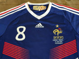FRANCE 2010 WORLD CUP- SOUTH AFRICA GOURCUFF 8 HOME JERSEY MEDIUM SHIRT