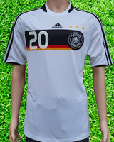 GERMANY 2008 UEFA EURO 1ST. RUNNER UP TITLE HOME LUKAS PODOLSKI 20 HOME ADIDAS JERSEY SHIRT TRIKOT MEDIUM # 613200