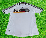 GERMANY 2008 UEFA EURO 1ST. RUNNER UP TITLE HOME LUKAS PODOLSKI 20 HOME ADIDAS JERSEY SHIRT TRIKOT MEDIUM # 613200