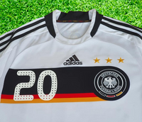 GERMANY 2008 UEFA EURO 1ST. RUNNER UP TITLE HOME LUKAS PODOLSKI 20 HOME ADIDAS JERSEY SHIRT TRIKOT MEDIUM # 613200