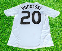 GERMANY 2008 UEFA EURO 1ST. RUNNER UP TITLE HOME LUKAS PODOLSKI 20 HOME ADIDAS JERSEY SHIRT TRIKOT MEDIUM # 613200