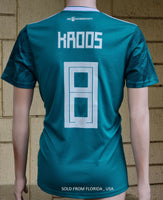 GERMANY 2018 WORLD CUP ADIDAS CLIMALITE KROOS 8 AWAY JERSEY SHIRT M #BR3144 SOLD !!