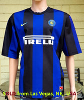 ITALIAN CALCIO INTER MILAN 2000-01 COPPA ITALIA QUARTER FINALS HOME NIKE SHIRT MAGLIA LARGE    SOLD !!!