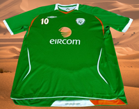 IRELAND 2008-2009 RARE ROBBIE KEANE 10 HOME UMBRO JERSEY SHIRT 2XL /XL