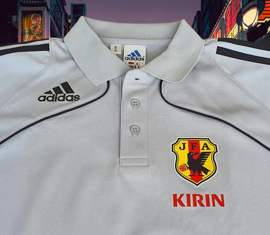 JAPAN 2008 REPRESENTATIVE TROFEO POLO TRAINING ADIDAS SHIRT JAPAN 2008 REPRESENTATIVE TROFEO POLO TRAINING ADIDAS SHIRT