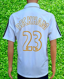 USA MLS LA GALAXY 2007-2008 DAVID BECKHAM 23 ADIDAS POLO FUN SHIRT MEMORABILIA  LARGE # 221847 ATV003