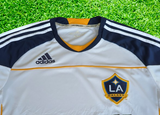 USA MLS LA GALAXY 2010-2011 MLS CUP, CA. CLASICO CHAMPION HOME ADIDAS JERSEY M #O22745