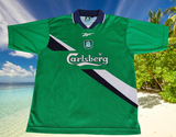 ENGLISH PREMIER LIVERPOOL FC 1999-2000 AWAY REEBOK JERSEY SHIRT SIZE 34/36