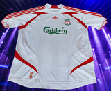 ENGLISH PREMIER LIVERPOOL FC 2007-2008 TOP GOAL SCORER TORRES " El Niño " AWAY ADIDAS JERSEY SHIRT X-LARGE # 694745