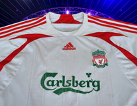 ENGLISH PREMIER LIVERPOOL FC 2007-2008 TOP GOAL SCORER TORRES " El Niño " AWAY ADIDAS JERSEY SHIRT X-LARGE # 694745