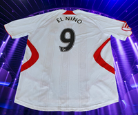 ENGLISH PREMIER LIVERPOOL FC 2007-2008 TOP GOAL SCORER TORRES " El Niño " AWAY ADIDAS JERSEY SHIRT X-LARGE # 694745
