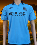 ENGLISH PREMIER MANCHESTER CITY FC 2012-13 FA COMMUNITY CHAMPION HOME UMBRO JERSEY SHIRT MEDIUM