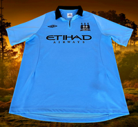 ENGLISH PREMIER MANCHESTER CITY FC 2012-13 FA COMMUNITY CHAMPION HOME UMBRO JERSEY SHIRT MEDIUM