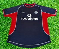 ENGLISH PREMIER MANCHESTER UNITED FC 2000-01 FA LEAGUE CHAMPION UMBRO 3rd JERSEY SHIRT MEDIUM