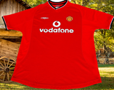 ENGLISH PREMIER MANCHESTER UNITED FC 2000-01 FA LEAGUE CHAMPION HOME UMBRO JERSEY SHIRT LARGE