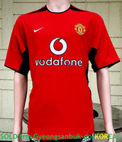 ENGLISH PREMIER MANCHESTER UNITED FC 2002-03 EPL CHAMPION HOME NIKE JERSEY SHIRT MEDIUM  SOLD!!!