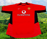 ENGLISH PREMIER MANCHESTER UNITED FC 2002-03 EPL CHAMPION HOME NIKE JERSEY SHIRT MEDIUM