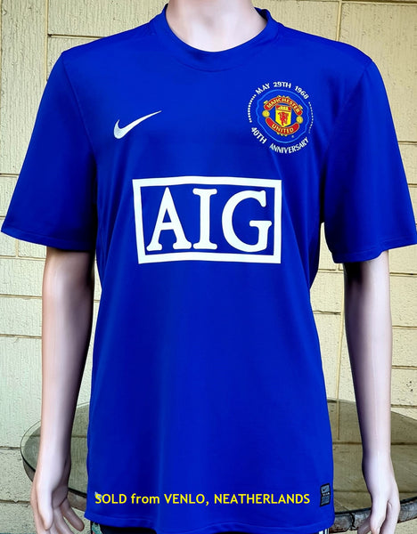 ENGLISH PREMIER MANCHESTER UNITED FC 2008-2009 FOUR CUP CHAMPION NIKE THIRD JERSEY SHIRT LARGE # 287615-403  SOLD!!!