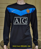 ENGLISH PREMIER MANCHESTER UNITED FC 2009-2010 LEAGUE CUP CHAMPION AWAY NIKE JERSEY SHIRT XLARGE # 355094-010  SOLD OUT !