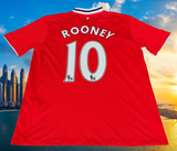 ENGLISH PREMIER MANCHESTER UNITED FC 2011-2012 COMMUNITY SHIELD CHAMPION WAYNE ROONEY 10 HOME JERSEY SHIRT LARGE # 376896-105