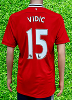 ENGLISH PREMIER MANCHESTER UNITED FC 2011-2012 COMMUNITY SHIELD CHAMPION  VIDIC 15 HOME NIKE JERSEY SHIRT CAMISETA LARGE # 423932-623