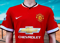 ENGLISH PREMIER MANCHESTER UNITED FC 2014-2015  DI MARIA 7 HOME NIKE JERSEY SHIRT MEDIUM # 611031-624