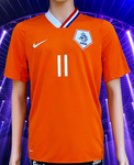 NETHERLANDS 2008 EURO QUARTER FINALS ARJEN ROBBEN  11 HOME JERSEY NIKE SHIRT VOETBAL LARGE # 265674-815