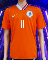 NETHERLANDS 2008 EURO QUARTER FINALS ARJEN ROBBEN  11 HOME JERSEY NIKE SHIRT VOETBAL LARGE # 265674-815