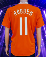 NETHERLANDS 2008 EURO QUARTER FINALS ARJEN ROBBEN  11 HOME JERSEY NIKE SHIRT VOETBAL LARGE # 265674-815