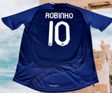 SPANISH LA LIGA REAL MADRID 2007-2008 LA LIGA CAMPEON ROBINHO 10 AWAY JERSEY ADIDAS SHIRT CAMISETA  MEDIUM  # 697265