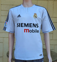 SPANISH LA LIGA REAL MADRID 2003-2004 SUPER COPA DE ESPANA CHAMPION HOME R. CARLOS 3 JERSEY ADIDAS SHIRT CAMISETA L