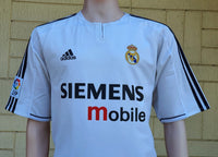 SPANISH LA LIGA REAL MADRID 2003-2004 SUPER COPA DE ESPANA CHAMPION HOME R. CARLOS 3 JERSEY ADIDAS SHIRT CAMISETA L