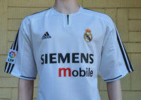 SPANISH LA LIGA REAL MADRID 2003-2004 SUPER COPA DE ESPANA CHAMPION HOME ZIDANE 5 JERSEY ADIDAS SHIRT CAMISETA L