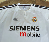 SPANISH LA LIGA REAL MADRID 2003-2004 SUPER COPA DE ESPANA CHAMPION HOME ZIDANE 5 JERSEY ADIDAS SHIRT CAMISETA L