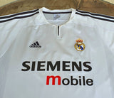 SPANISH LA LIGA REAL MADRID 2003-2004 SUPER COPA DE ESPANA CHAMPION HOME ZIDANE 5 JERSEY ADIDAS SHIRT CAMISETA L