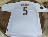 SPANISH LA LIGA REAL MADRID 2003-2004 SUPER COPA DE ESPANA CHAMPION HOME ZIDANE 5 JERSEY ADIDAS SHIRT CAMISETA L