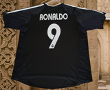 SPANISH LA LIGA REAL MADRID 2004-2005 LEGENDARY RONALDO 9 JERSEY AUTHENTIC ADIDAS SHIRT CAMISETA MEDIUM  #367826
