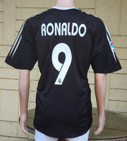 SPANISH LA LIGA REAL MADRID 2004-2005 LA LIGA 2nd  JERSEY ADIDAS RONALDO AWAY SHIRT CAMISETA L