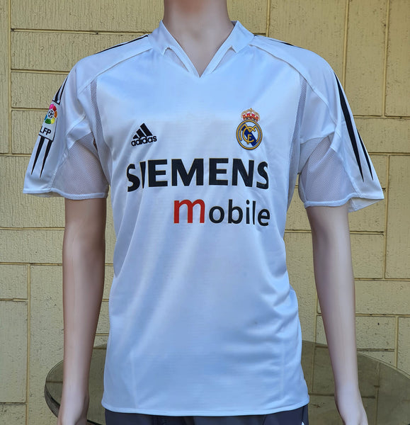 SPANISH LA LIGA REAL MADRID 2004-2005 LA LIGA 2nd JERSEY ADIDAS MORIENTES 8 PLAYER HOME SHIRT CAMISETA L