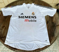 SPANISH LA LIGA REAL MADRID 2004-2005 LA LIGA 2nd JERSEY ADIDAS MORIENTES 8 PLAYER HOME SHIRT CAMISETA L