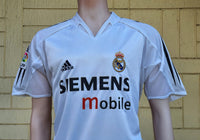 SPANISH LA LIGA REAL MADRID 2004-2005 LA LIGA 2nd JERSEY ADIDAS MORIENTES 8 PLAYER HOME SHIRT CAMISETA L