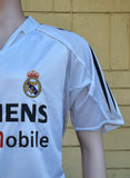 SPANISH LA LIGA REAL MADRID 2004-2005 LA LIGA 2nd JERSEY ADIDAS MORIENTES 8 PLAYER HOME SHIRT CAMISETA L