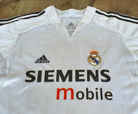 SPANISH LA LIGA REAL MADRID 2004-2005 LA LIGA 2nd JERSEY ADIDAS MORIENTES 8 PLAYER HOME SHIRT CAMISETA L