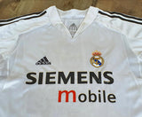 SPANISH LA LIGA REAL MADRID 2004-2005 LA LIGA 2nd JERSEY ADIDAS MORIENTES 8 PLAYER HOME SHIRT CAMISETA L
