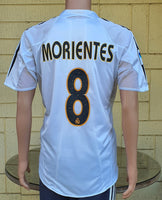 SPANISH LA LIGA REAL MADRID 2004-2005 LA LIGA 2nd JERSEY ADIDAS MORIENTES 8 PLAYER HOME SHIRT CAMISETA L